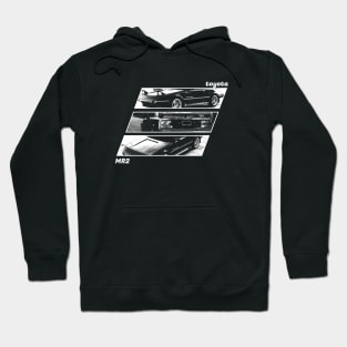 TOYOTA MR2 MK1 Black 'N White Archive 2 (Black Version) Hoodie